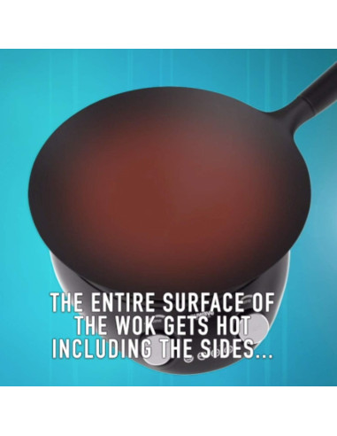 Wok de Inducción Nuwave 14" Acero Carbono Antiadherente