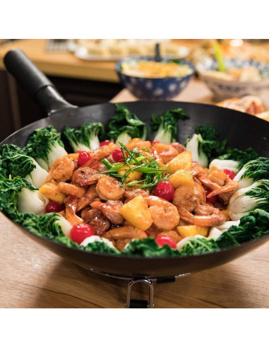 Wok de Inducción Nuwave 14" Acero Carbono Antiadherente