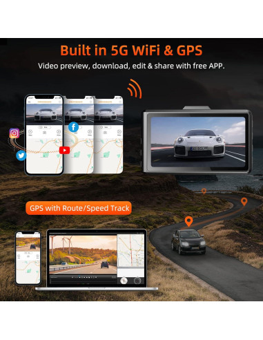 Cámara Dash SPADE 4K Delantera y Trasera WiFi GPS 64GB