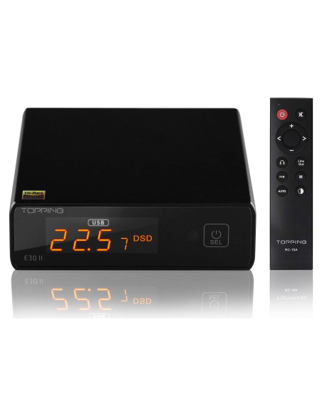 DAC Preamp TOPPING E30 II Hi-Res 32Bit/768kHz Negro