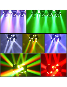 HOLDLAMP 200W LED Cabeza Móvil 4 Cabezas RGBW DMX 2