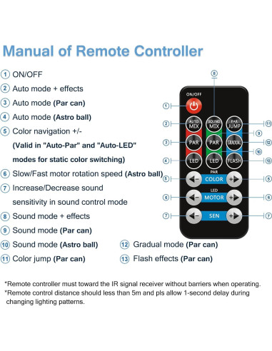 Conjunto de Luces de DJ Telbum TL-E317 con Soporte y LED