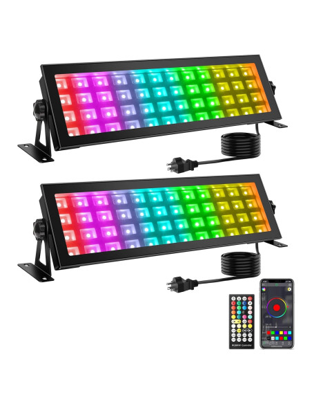 Barra de Luz LED OPPSK 96W IP66 Control Remoto APP 2 Pzas