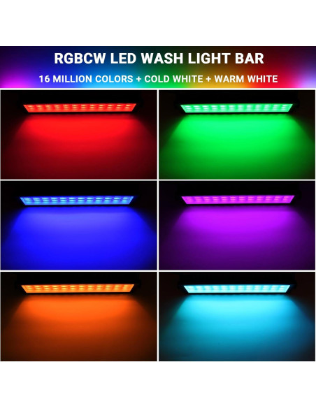 Barra de Luz LED OPPSK 96W IP66 Control Remoto APP 2 Pzas