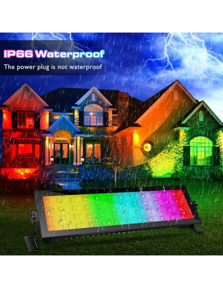 Barra de Luz LED OPPSK 96W IP66 Control Remoto APP 2 Pzas