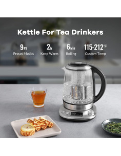 Hervidor Eléctrico Mecity 1.7L con Infusor y Control T 2