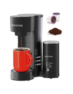 Máquina de café 3 en 1 MIKESIER con espumador de leche