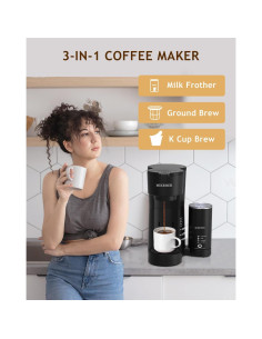 Máquina de café 3 en 1 MIKESIER con espumador de leche 2