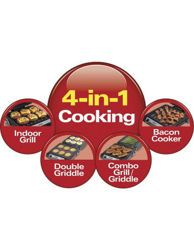 Parrilla 4-en-1 Hamilton Beach 25601 Antiadherente 1400W