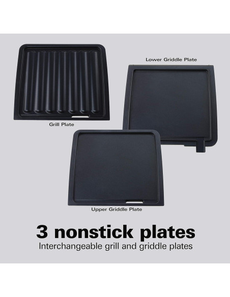 Parrilla 4-en-1 Hamilton Beach 25601 Antiadherente 1400W