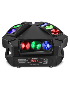 Luces de Cabeza Móvil U`King 9 LEDs 10W RGB DMX para Fiesta
