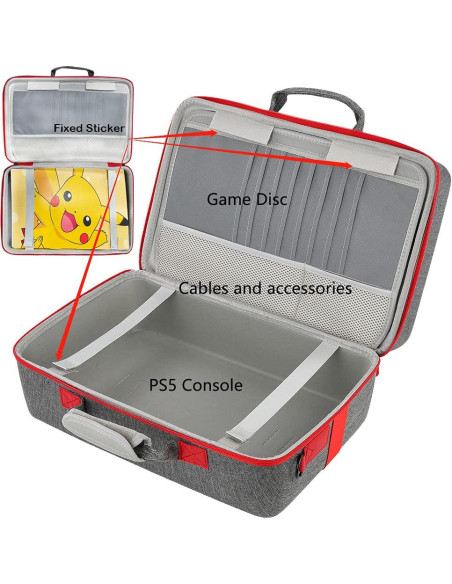 Funda Dura ASNOMY para PS5, Organizador de Viaje 43x27cm