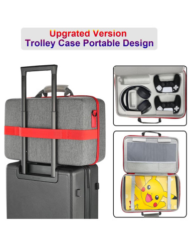 Funda Dura ASNOMY para PS5, Organizador de Viaje 43x27cm