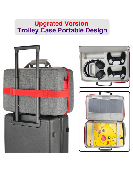 Funda Dura ASNOMY para PS5, Organizador de Viaje 43x27cm