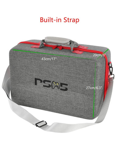 Funda Dura ASNOMY para PS5, Organizador de Viaje 43x27cm