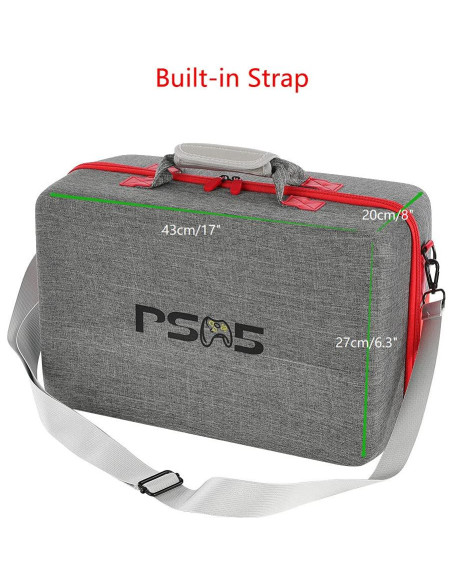 Funda Dura ASNOMY para PS5, Organizador de Viaje 43x27cm