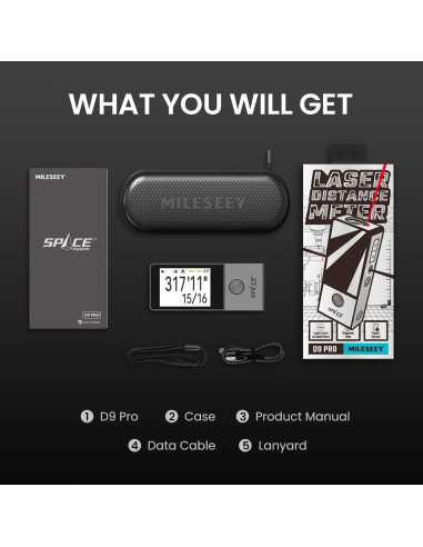 Medidor de Distancia Láser MiLESEEY D9 Pro 100m Pantalla Táctil
