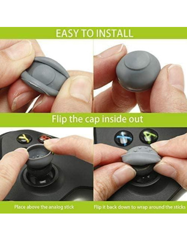 Paquete de 24 Tapas de Silicona Antideslizantes Kongchan para Joystick