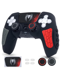 ECHZOVE Funda Silicona Controlador PS5 Antideslizante Negro