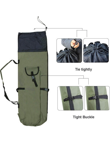 Bolsa Organizadora de Pesca Allnice para 5 Cañas y Accesorios