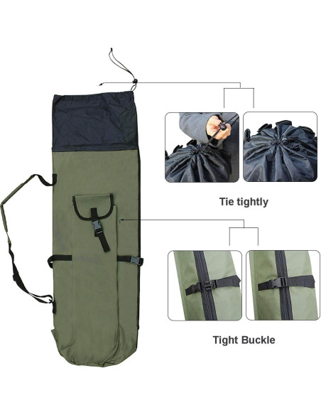Bolsa Organizadora de Pesca Allnice para 5 Cañas y Accesorios
