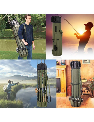 Bolsa Organizadora de Pesca Allnice para 5 Cañas y Accesorios