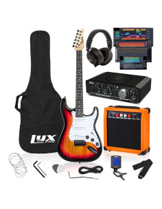 Guitarra Eléctrica LyxPro Sunburst 99 cm + Amplificador 20W