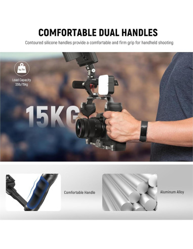 Jaula de Cámara NEEWER CA077 con Doble Mango y Placa Arca