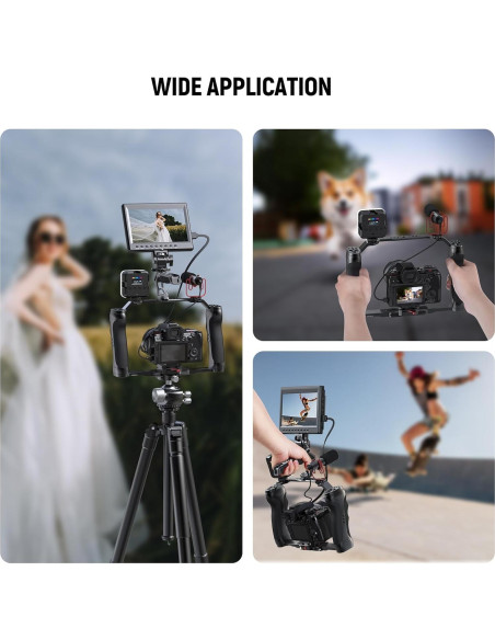 Jaula de Cámara NEEWER CA077 con Doble Mango y Placa Arca