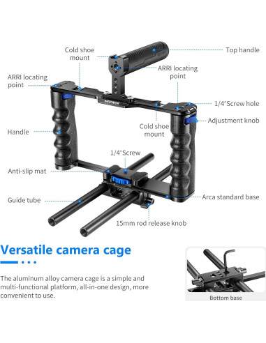 Jaula de Aluminio NEEWER para Cámara DSLR/Sin Espejo