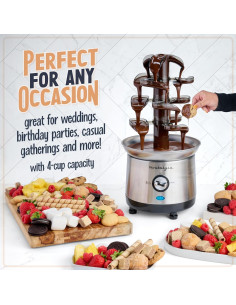 Fuente de Chocolate Nostalgia 4 Niveles Acero Inoxidable 0,91 kg 2