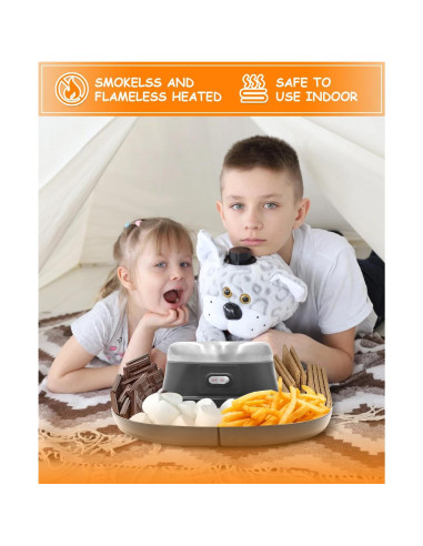 Kit de S'mores Eléctrico ORANLAN con Bandeja Desmontable