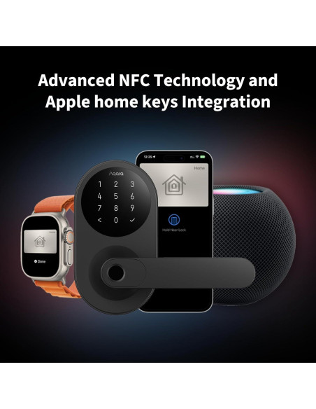 Cerradura Inteligente Aqara U300 con Huella Dactilar, Negra