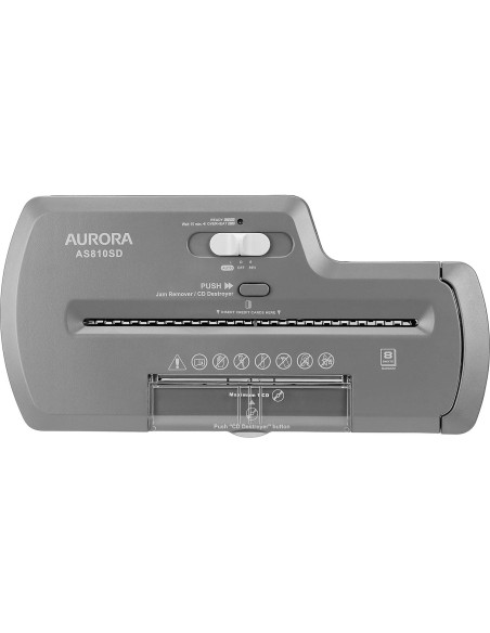 Trituradora de Papel Aurora AS810SD 8 Hojas Corte en Tiras