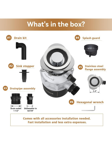 Triturador de Basura Trifecte EM 200 3/4 HP Acero Inoxidable