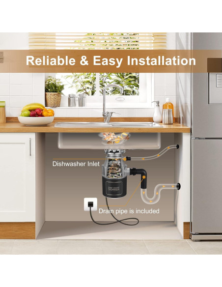 Triturador de Basura Trifecte EM 200 3/4 HP Acero Inoxidable