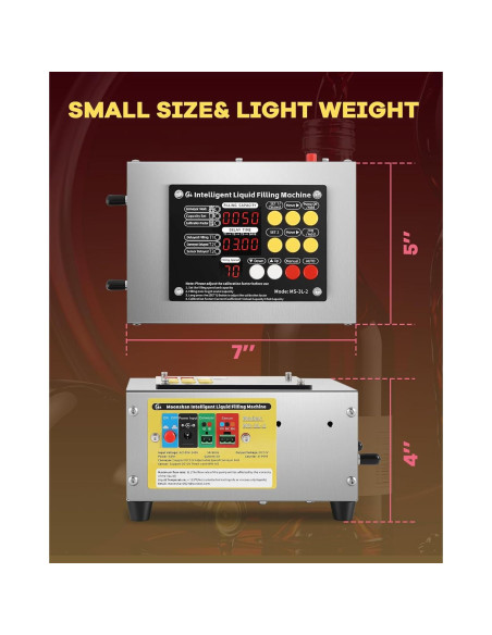 Máquina de Llenado de Líquidos Moonshan MS-3L-2 1-3 L