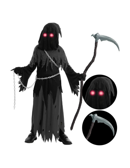 Disfraz de Segador Spooktacular para Niños con Ojos Brillantes