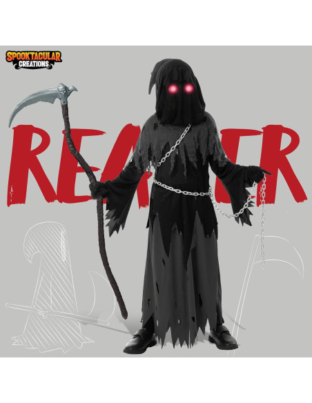 Disfraz de Segador Spooktacular para Niños con Ojos Brillantes