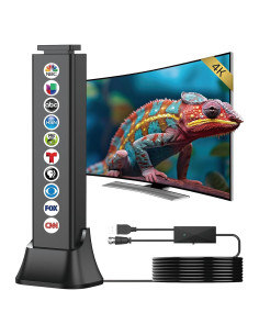 Antena de TV Digital Interior HDTTVVT 1900+ km 4K 1080p