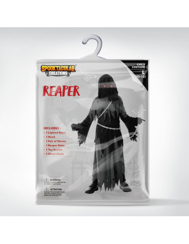 Disfraz de Segador Spooktacular para Niños con Ojos Brillantes