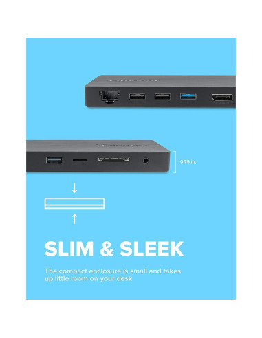 Estación de Acoplamiento VisionTek VT2000 USB-C 3 Monitores