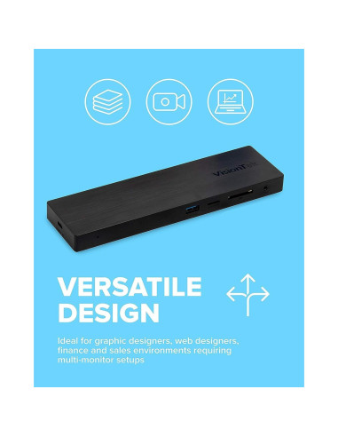 Estación de Acoplamiento VisionTek VT2000 USB-C 3 Monitores