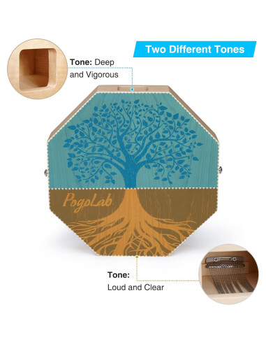 Cajón Bicolor POGOLAB de Madera Portátil 1.08kg