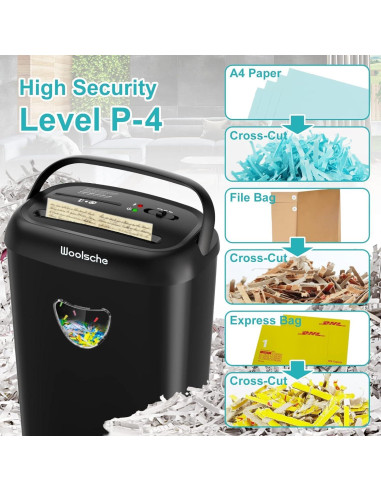 Destructora Woolsche CD210P-14 14 hojas P-4 corte cruzado