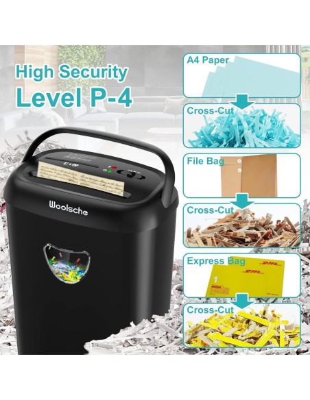 Destructora Woolsche CD210P-14 14 hojas P-4 corte cruzado