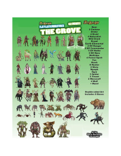 Miniaturas de Plástico Plano Arcknight El Bosque 62 Figuras DND 2