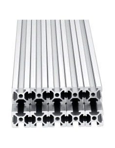 IXGNIJ 10pcs Riel Lineal Aluminio 2020 1220mm Plata