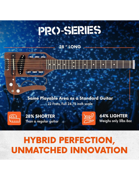 Guitarra Pro-Series Traveler 6 Cuerdas Madera Antigua