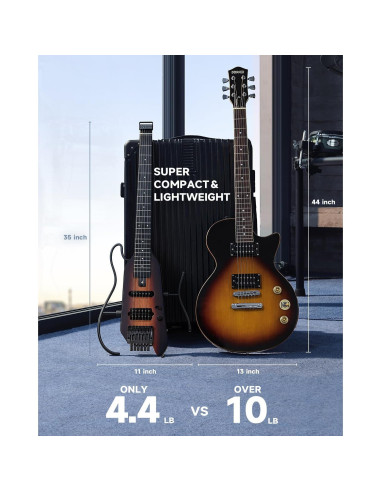 Guitarra Eléctrica Donner HUSH X Headless Ultra Ligera